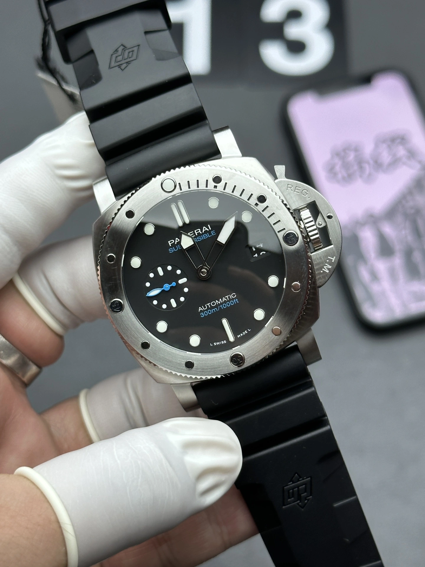 CBD Factory Panerai Submersible QuarantaQuattro 44mm Black Blue PAM01229 1:1 Super Clone – DDP.900 Movement SportInspired 413